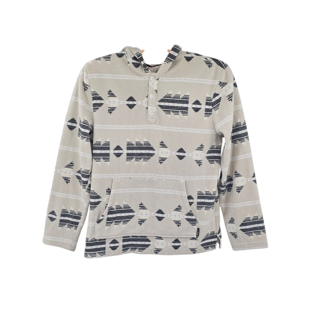 Cinch Fleece Southwestern Hooded 1/4 Snap‎ Sweatshirt Small Western Aztec